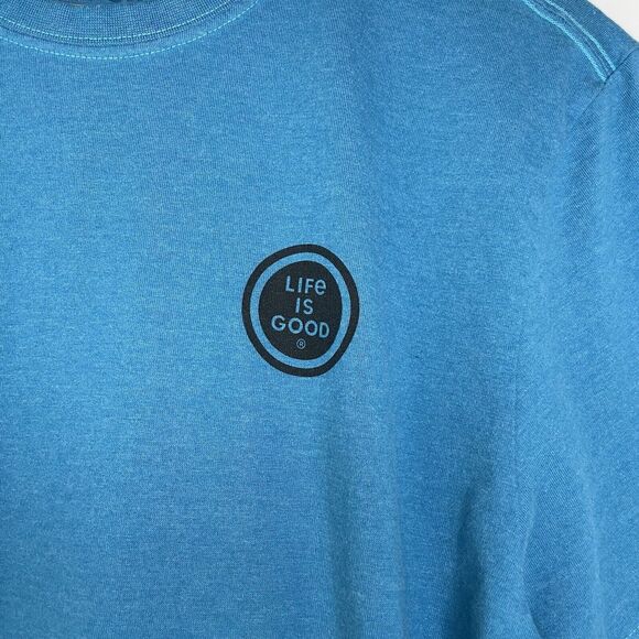 Life is Good Crusher Tee Highlight Real Mountain Scene Men's Tee Stretch Medium - Picture 3 of 9